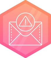 Alert Gradient polygon Icon vector