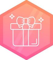 Gift Gradient polygon Icon vector