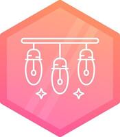 Lights Gradient polygon Icon vector