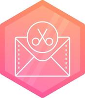 Scissor Gradient polygon Icon vector