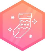 Sock Gradient polygon Icon vector