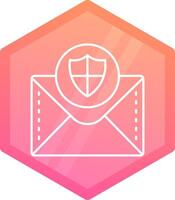 Security Gradient polygon Icon vector