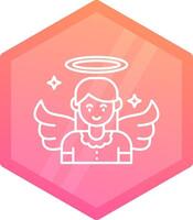 Angel Gradient polygon Icon vector