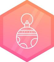 Bauble Gradient polygon Icon vector