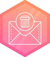 Dustbin Gradient polygon Icon vector