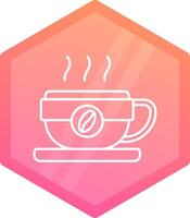 Coffee mug Gradient polygon Icon vector