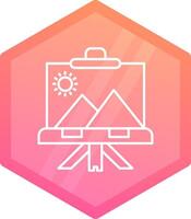 Canvas Gradient polygon Icon vector