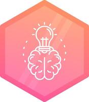 Brainstroming Gradient polygon Icon vector