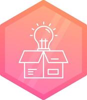 Think outside the box Gradient polygon Icon vector