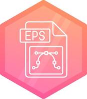 Eps file format Gradient polygon Icon vector