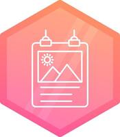 Poster Gradient polygon Icon vector