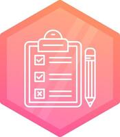 Task Gradient polygon Icon vector