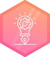 Creative idea Gradient polygon Icon vector