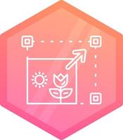 Resizing Gradient polygon Icon vector