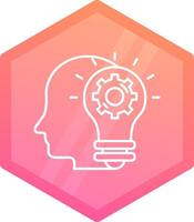 Imagination Gradient polygon Icon vector
