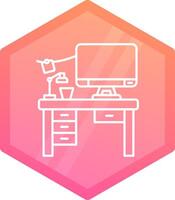 Workspace Gradient polygon Icon vector