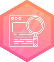 Search Gradient polygon Icon vector