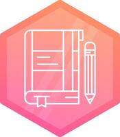 Note Gradient polygon Icon vector