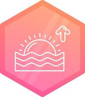 Sunrise Gradient polygon Icon vector