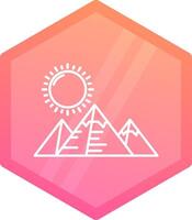 pyramids Gradient polygon Icon vector