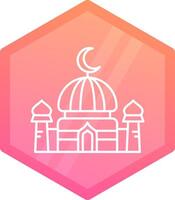 Dome Gradient polygon Icon vector