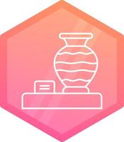 Vase Gradient polygon Icon vector