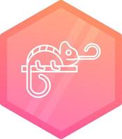 Chameleon Gradient polygon Icon vector