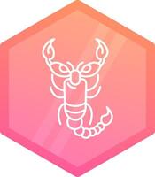 Scorpion Gradient polygon Icon vector