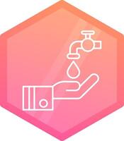 Wudu Gradient polygon Icon vector