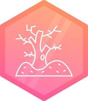 Tree Gradient polygon Icon vector