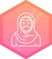 Muslim Gradient polygon Icon vector