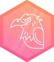 Eagle Gradient polygon Icon vector