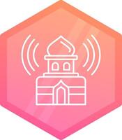 Adhan Gradient polygon Icon vector