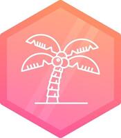 Tree Gradient polygon Icon vector