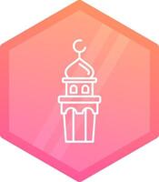 Minaret Gradient polygon Icon vector