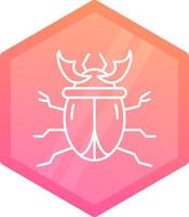 Beetle Gradient polygon Icon vector