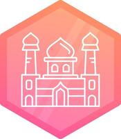 mezquita degradado polígono icono vector