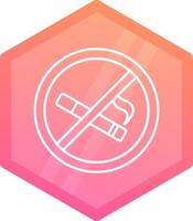 No smoking Gradient polygon Icon vector