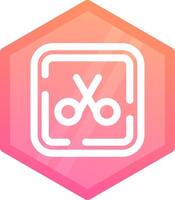 Scissor Gradient polygon Icon vector