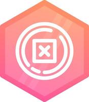 Delete Gradient polygon Icon vector