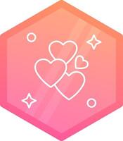 Love Gradient polygon Icon vector