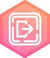 Logout Gradient polygon Icon vector