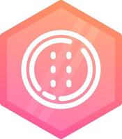 Dotted line Gradient polygon Icon vector