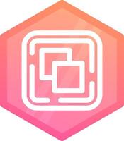 Drag and drop Gradient polygon Icon vector