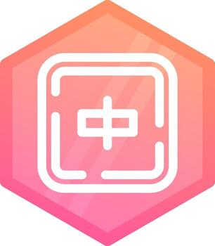 alinear objetos degradado polígono icono vector