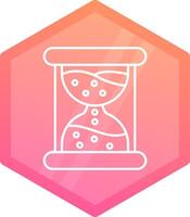 Sand clock Gradient polygon Icon vector