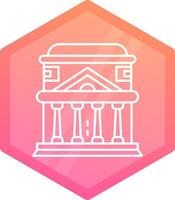 Pantheon Gradient polygon Icon vector