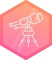 Telescope Gradient polygon Icon vector