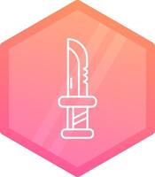 Dagger Gradient polygon Icon vector