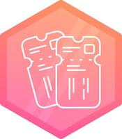 Ticket Gradient polygon Icon vector